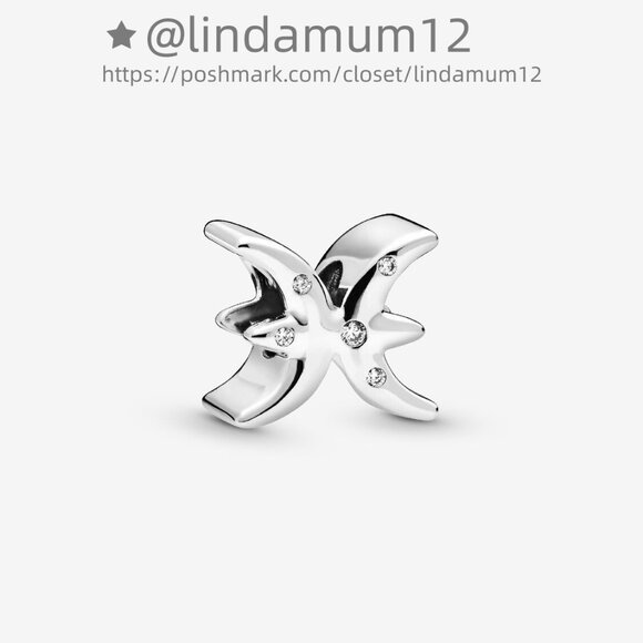 Pandora Sparkling Pisces Zodiac Charm - Picture 1 of 4